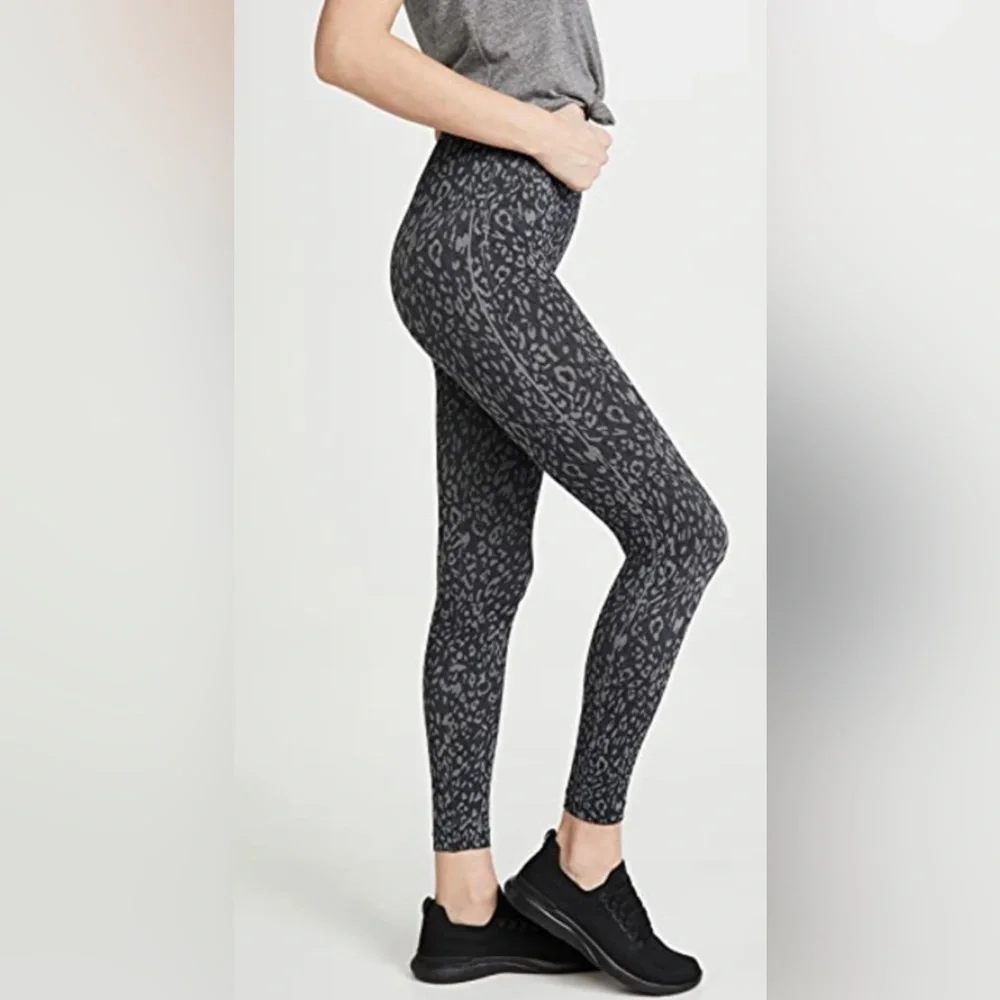 Spanx Look at Me Now double layer waistband leopard print jegging in black